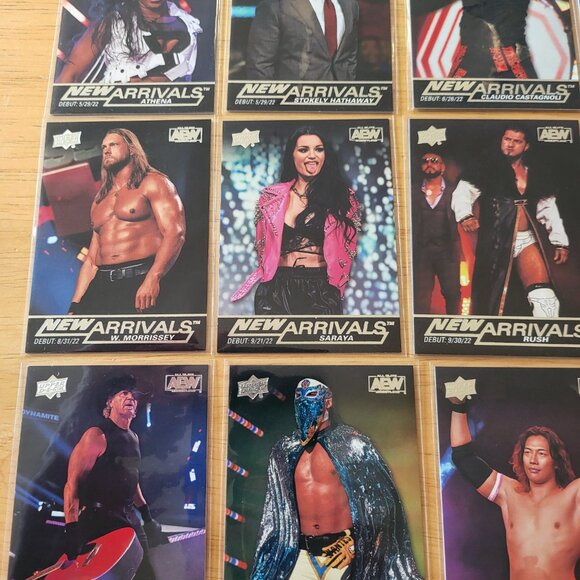 2022 Upper Deck AEW New Arrivals Complete Set Base Silver First Encounter Achiev - Picture 4 of 7